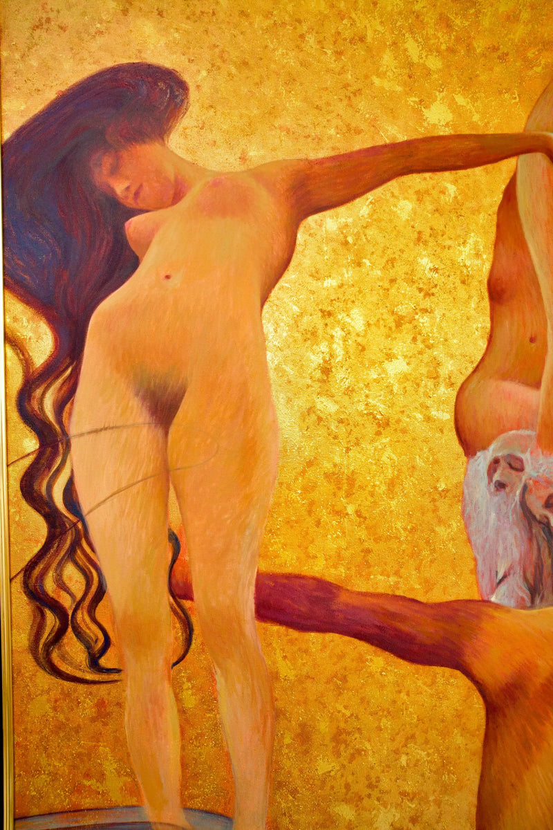 Medycyna – Praca na nowo wyobrażona przez Gustava Klimta przez Mistrza Apollona | 180x270cm