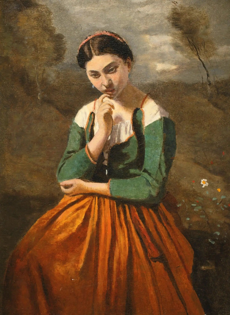 Medytacja - Jean-Baptiste Camille Corot