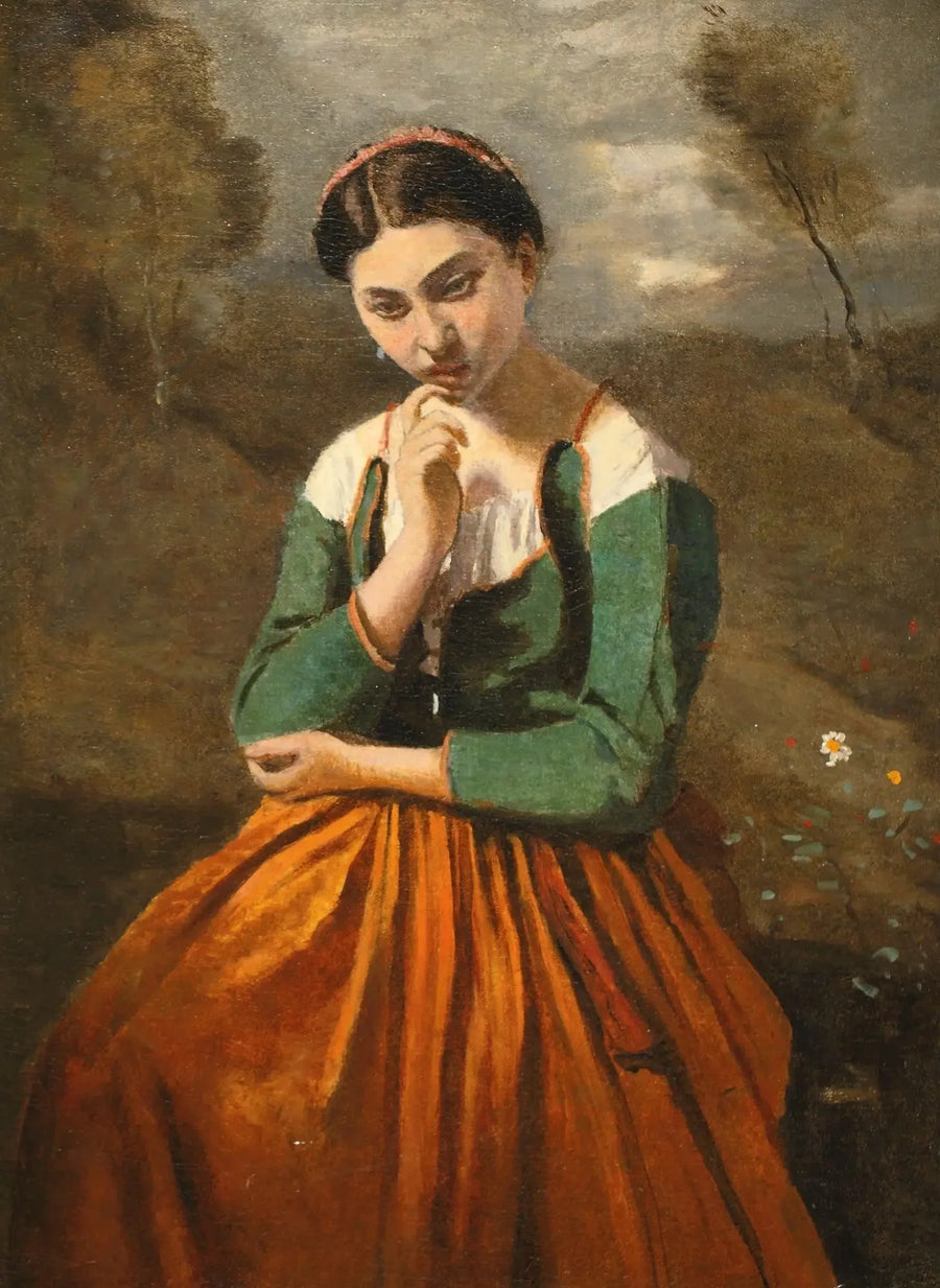 Medytacja - Jean-Baptiste Camille Corot