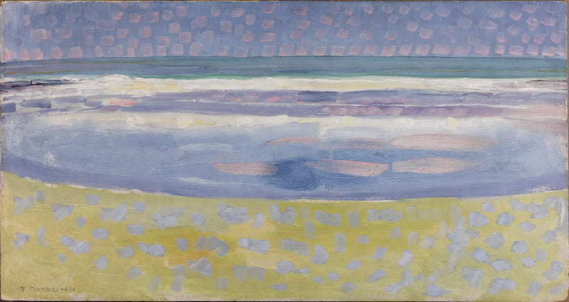 Morze po zachodzie słońca - Piet Mondrian