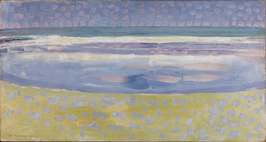 Morze po zachodzie słońca - Piet Mondrian