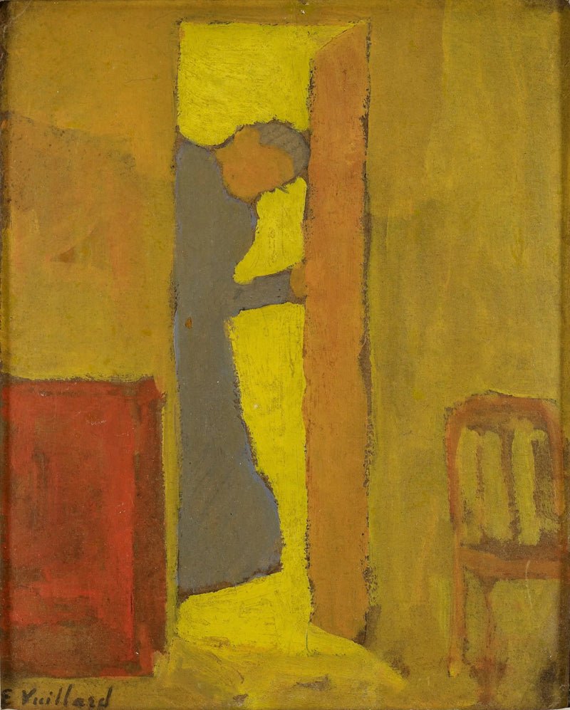 Matka artysty otwierająca drzwi - Édouard Vuillard