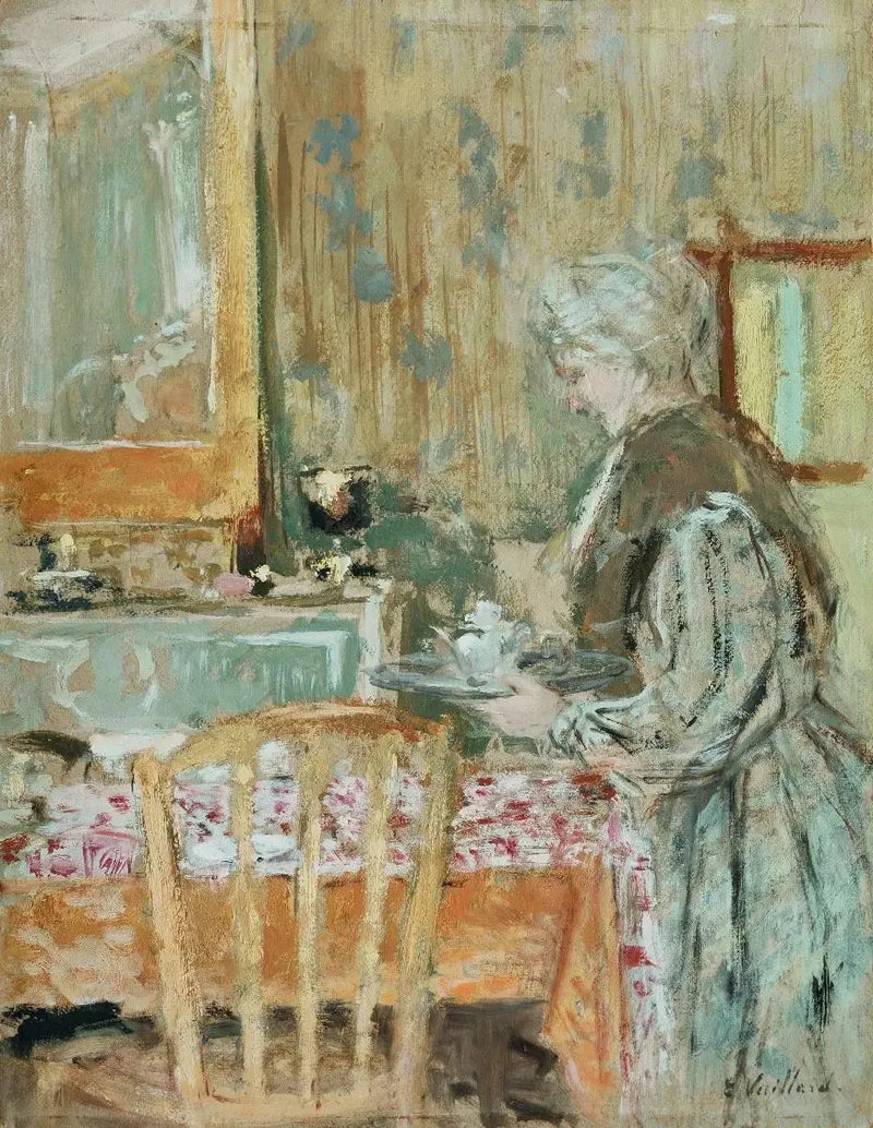 Matka artysty podająca herbatę - Édouard Vuillard