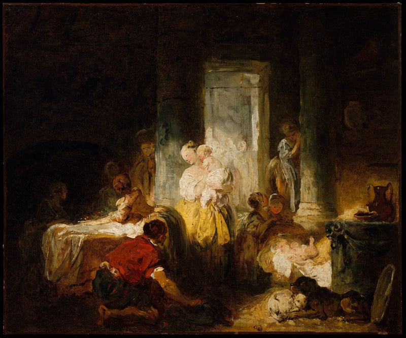 Szczęśliwa matka - Jean-Honoré Fragonard