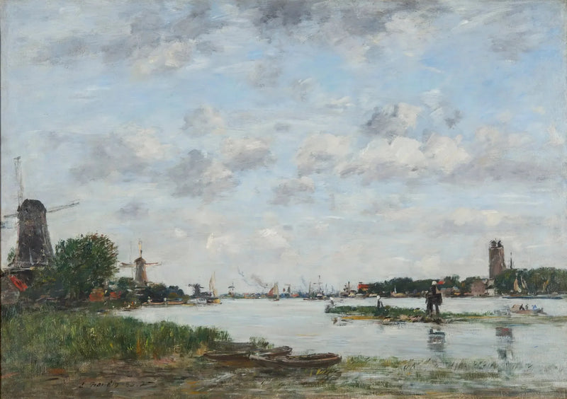 Meuse w Dordrecht - Eugène Boudin