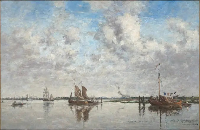 Meuse w Rotterdamie - Eugène Boudin