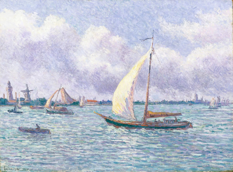 Meuse w pobliżu Dordrecht - Maximilien Luce