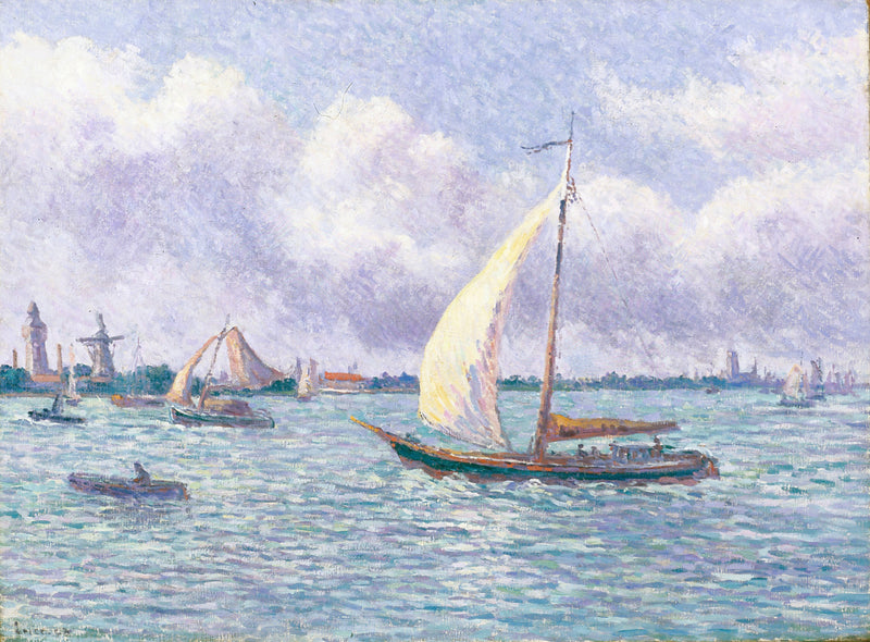 Meuse w pobliżu Dordrecht - Maximilien Luce