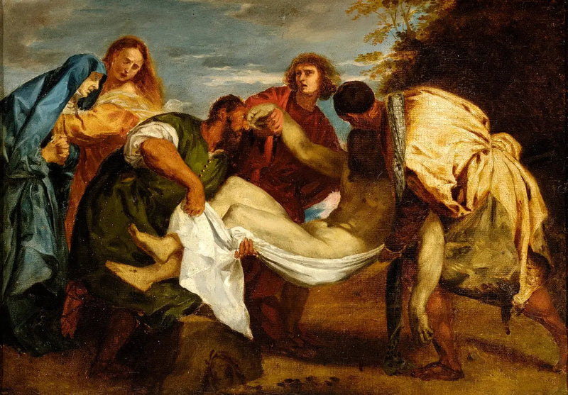 Złożenie do grobu według Tycjana - Eugène Delacroix