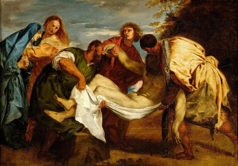 Złożenie do grobu według Tycjana - Eugène Delacroix