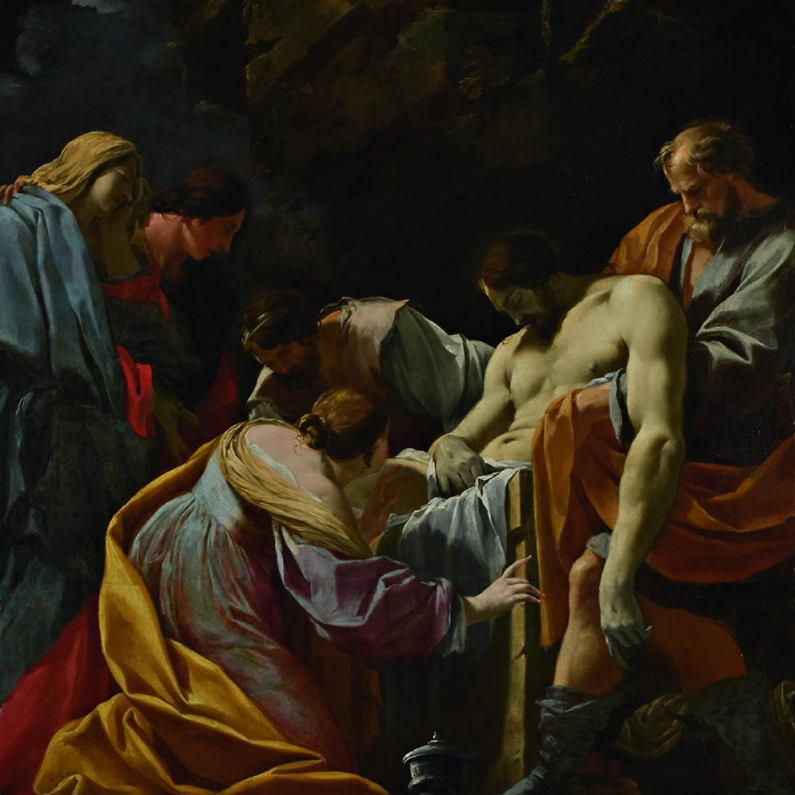 Złożenie do grobu - Simon Vouet
