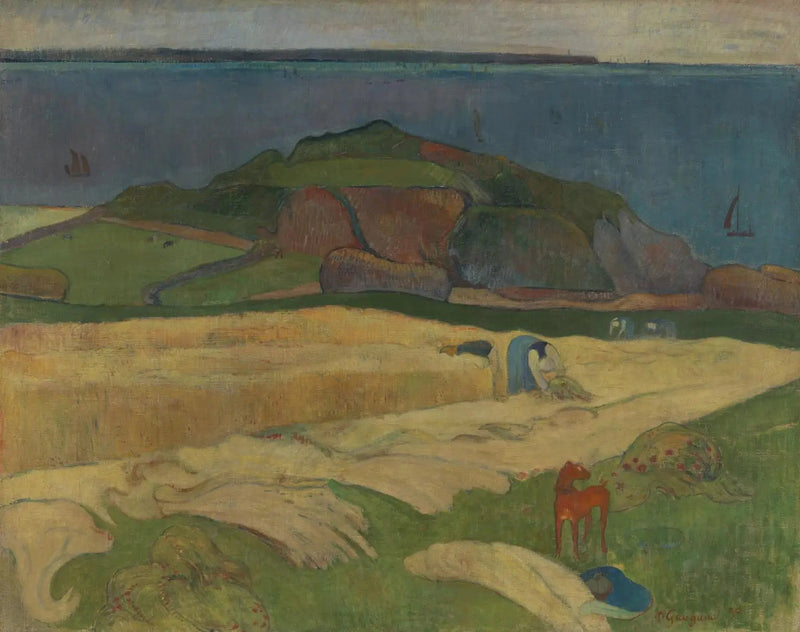Żniwa nad morzem, Le Pouldu - Paul Gauguin