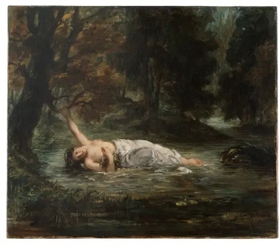 Śmierć Ofelii - Eugène Delacroix