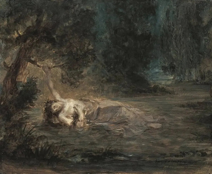 Śmierć Ofelii - Eugène Delacroix