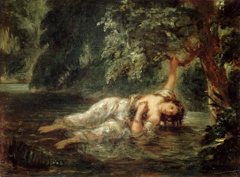 Śmierć Ofelii - Eugène Delacroix