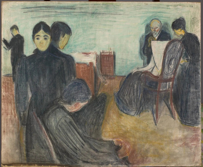 Śmierć w pokoju chorego - Edvard Munch