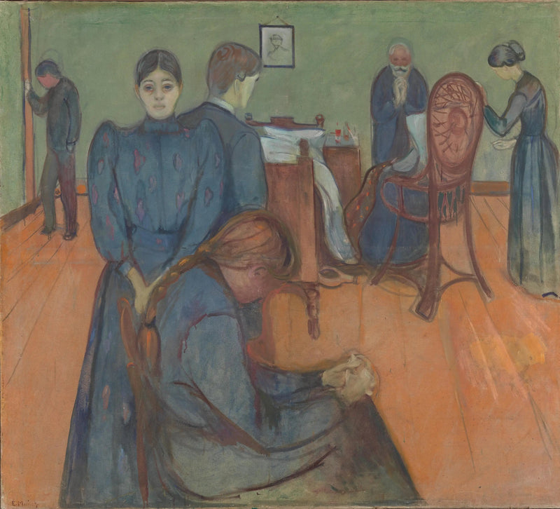 Śmierć w pokoju chorego - Edvard Munch