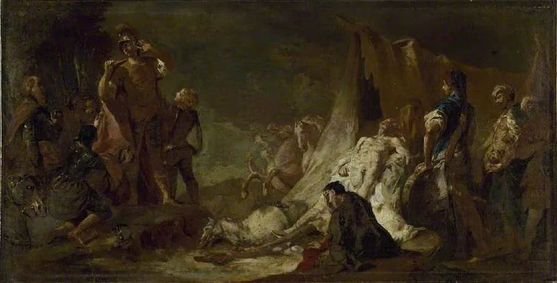 Śmierć Dariusza - Giovanni Battista Piazzetta