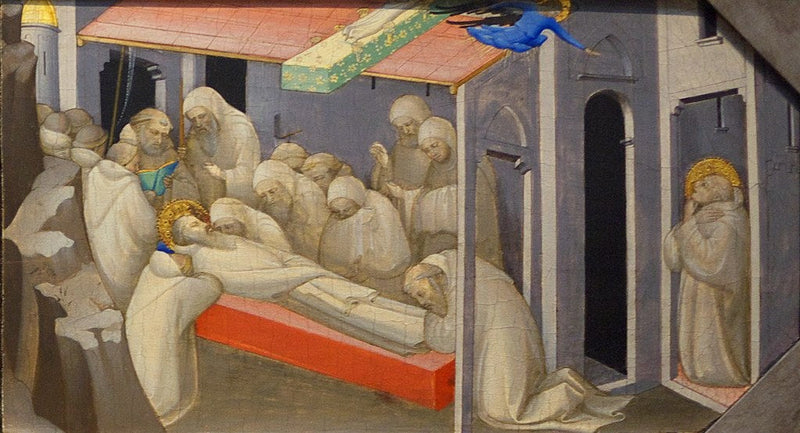 Śmierć świętego Benedykta: Panel predelli - Lorenzo Monaco