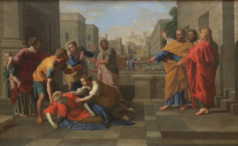 Śmierć Saphire - Nicolas Poussin
