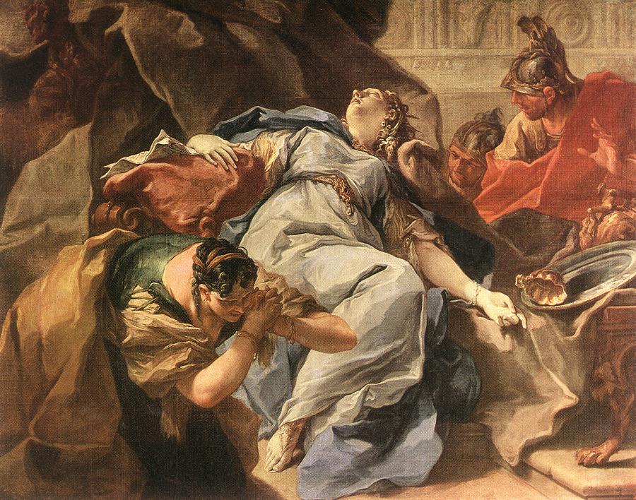 Śmierć Sophonisby - Giovanni Battista Pittoni