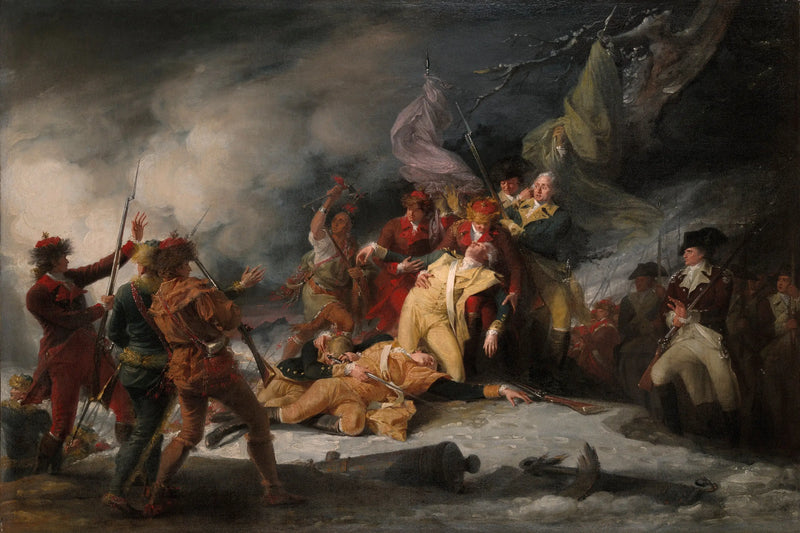 Śmierć generała Montgomery'ego podczas bitwy o Quebec, 31 grudnia 1775 - John Trumbull