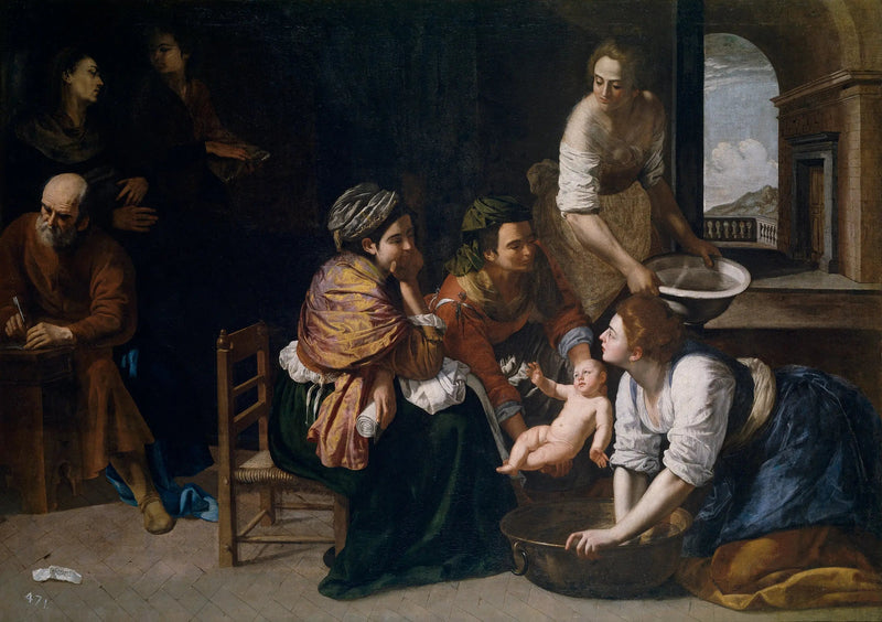 Narodziny Świętego Jana Chrzciciela - Artemisia Gentileschi