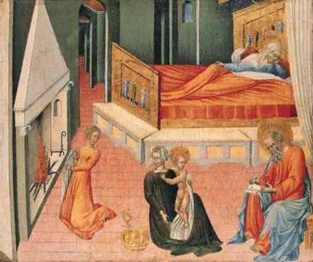 Narodziny świętego Jana Chrzciciela: Panel predelli - Giovanni di Paolo