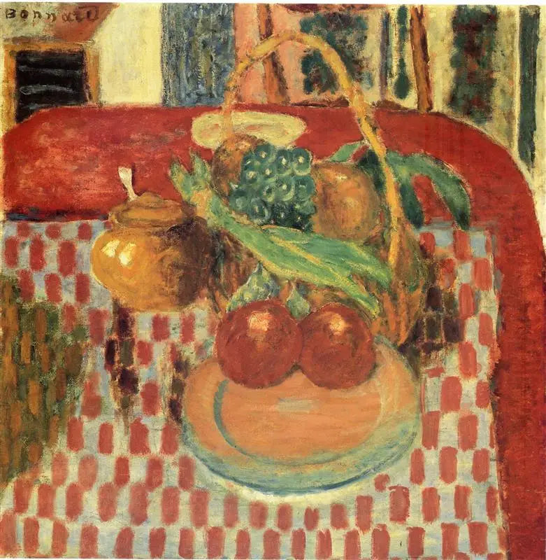 Obrus w kratę - Pierre Bonnard