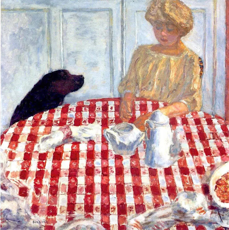 Obrus w kratę - Pierre Bonnard