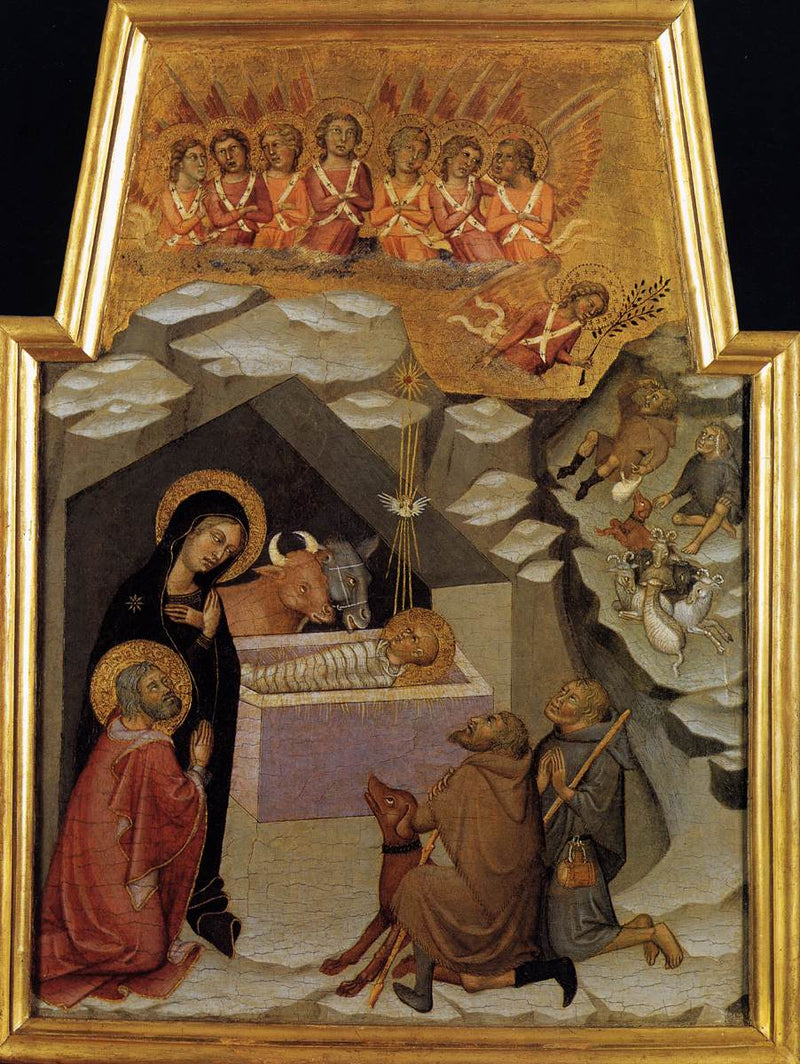 Narodzenie i Pokłon pasterzy - Bartolo di Fredi