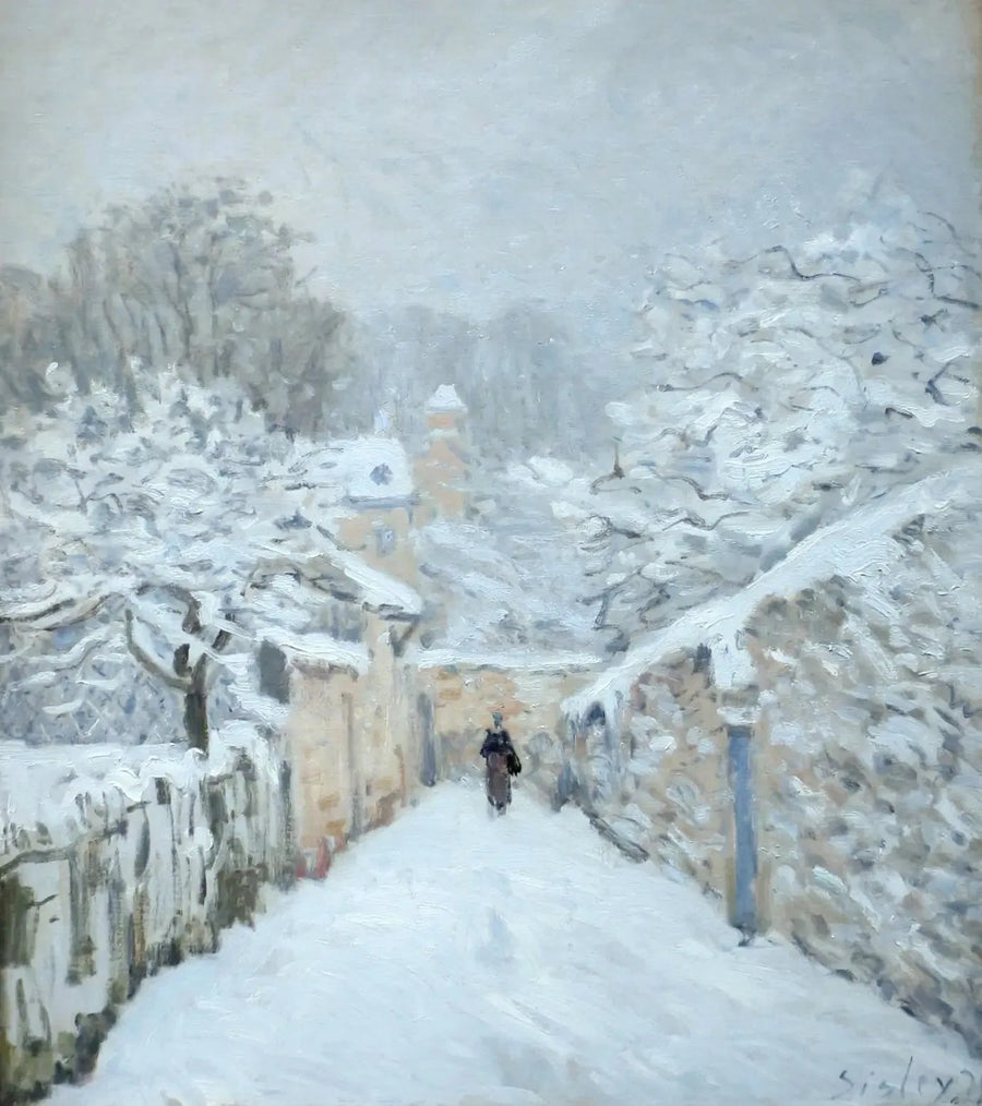 Śnieg w Louveciennes - Alfred Sisley