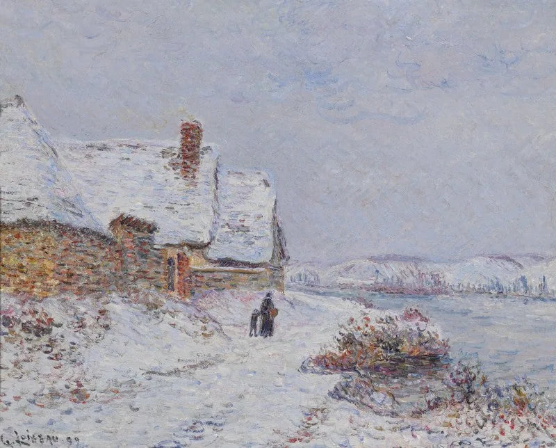 Śnieg w Tournedos sur Seine - Gustave Loiseau
