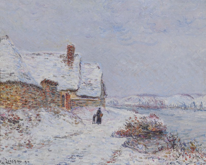 Śnieg w Tournedos sur Seine - Gustave Loiseau