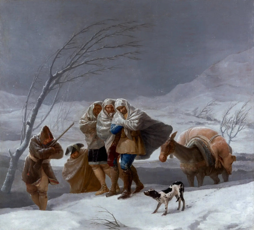 Reproduction du tableau « La Neige - Francisco de Goya » par Alpha Reproduction en peinture à l’huile