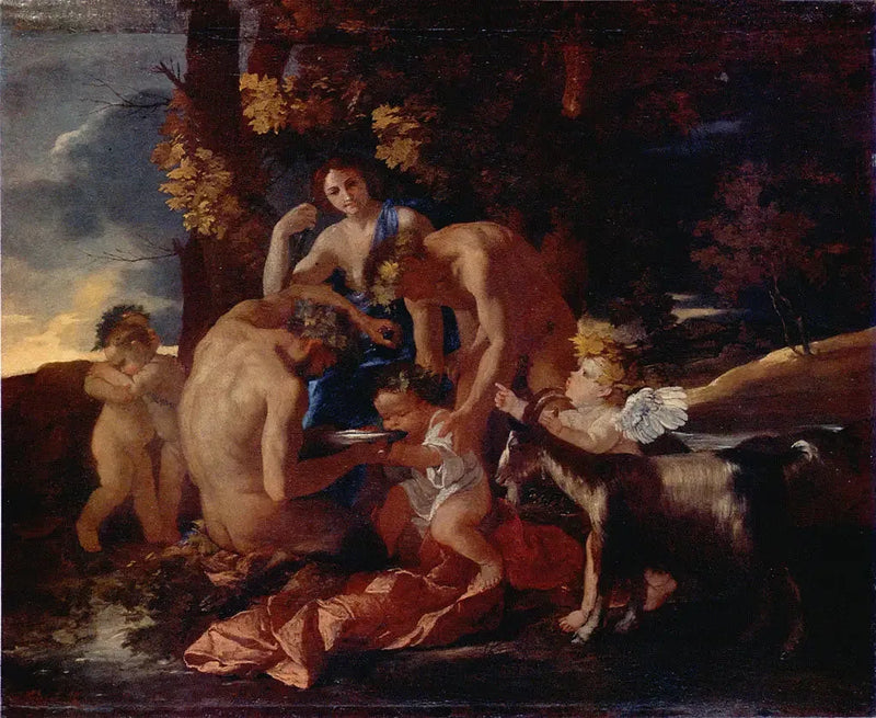 Jedzenie Bachusa - Nicolas Poussin