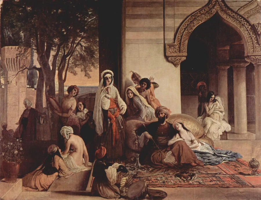 La Nouvelle Favorite (scène de harem) - Francesco Hayez image 1 copie de tableau peinte à la main