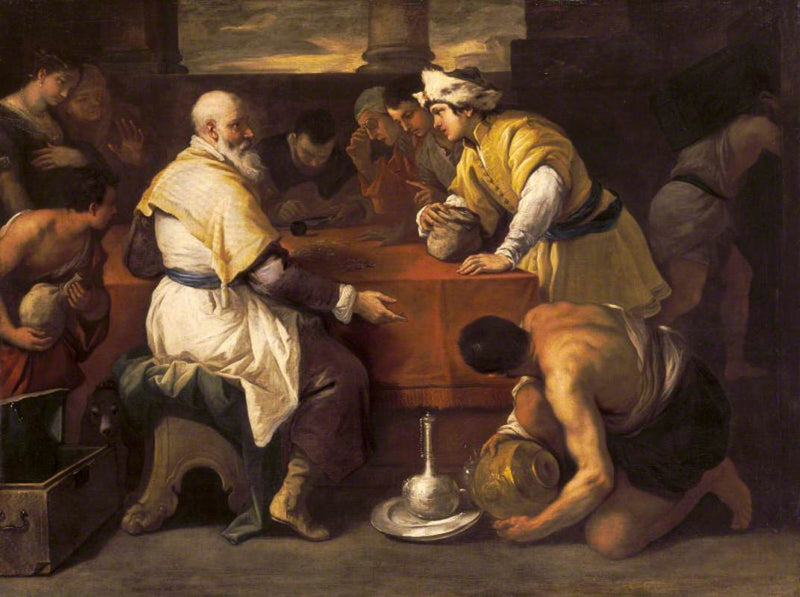 Przypowieść o synu marnotrawnym: otrzymanie swojej części - Luca Giordano