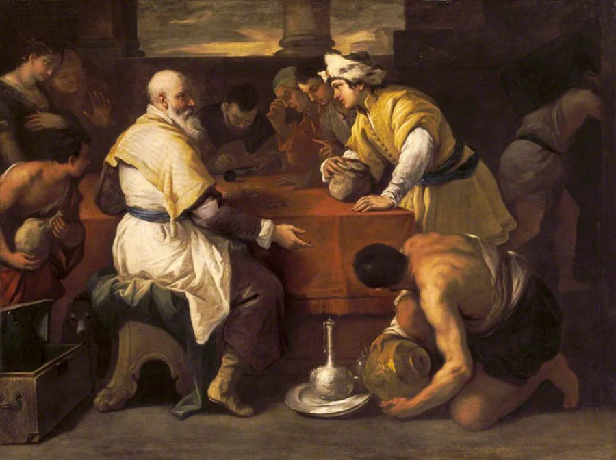 Przypowieść o synu marnotrawnym: otrzymanie swojej części - Luca Giordano