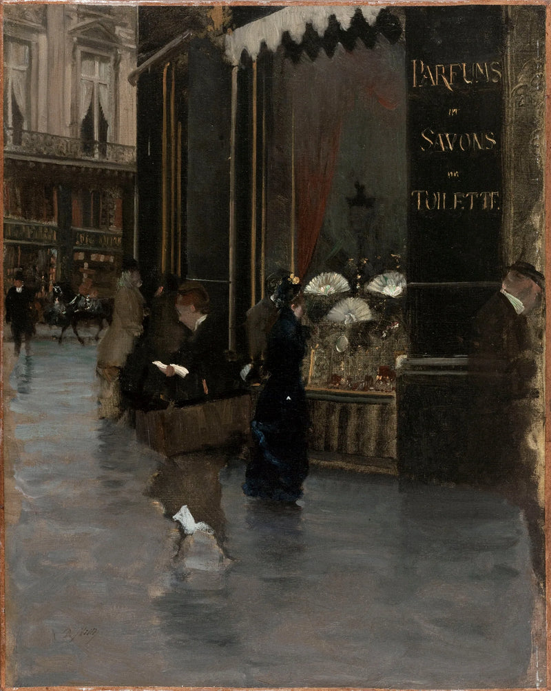 Perfumy Violet, na rogu bulwaru des Capucines i ulicy Scribe - Giuseppe De Nittis