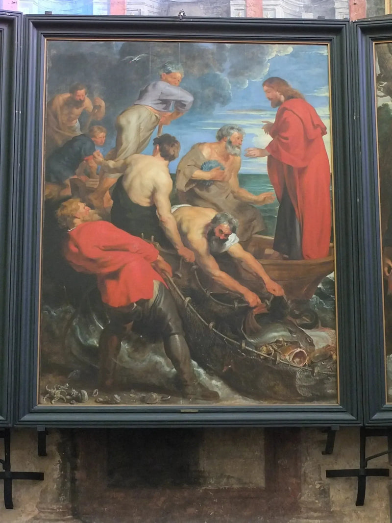 Cudowne połowy, środkowa część panelu - Peter Paul Rubens