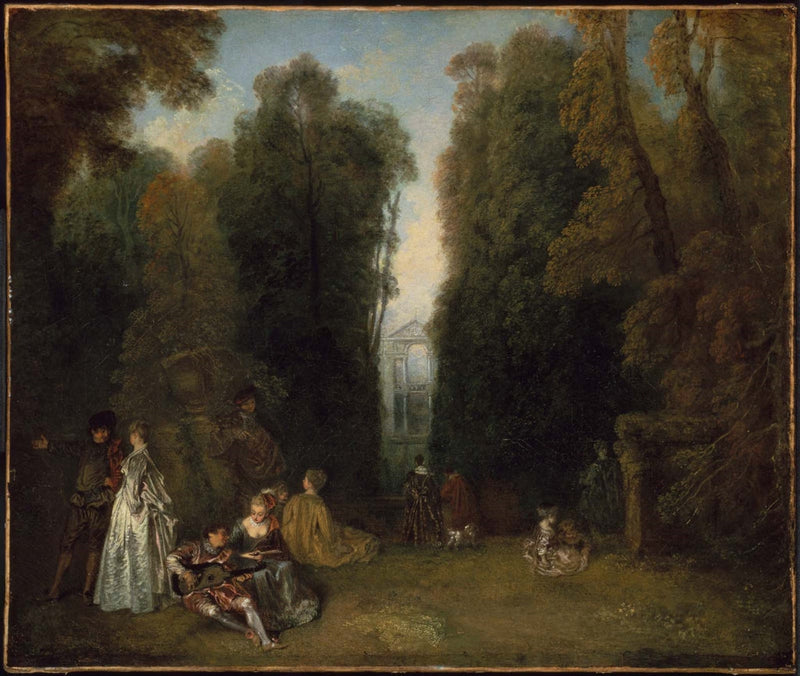Perspektywa - Antoine Watteau