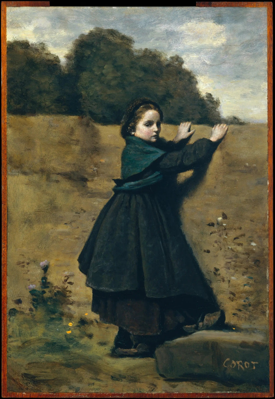 Ciekawsza dziewczynka - Jean-Baptiste Camille Corot