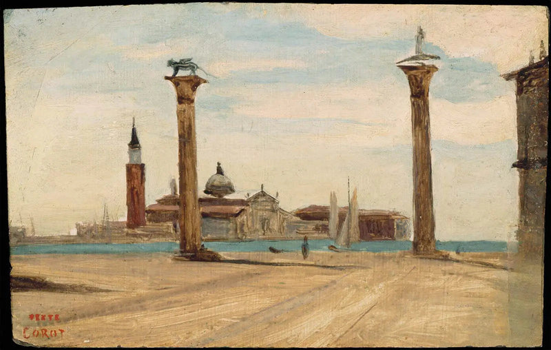 La Piazzetta, Wenecja - Jean-Baptiste Camille Corot