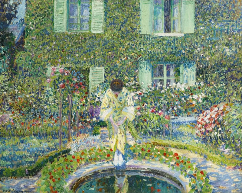 Basen w ogrodzie - Frederick Carl Frieseke