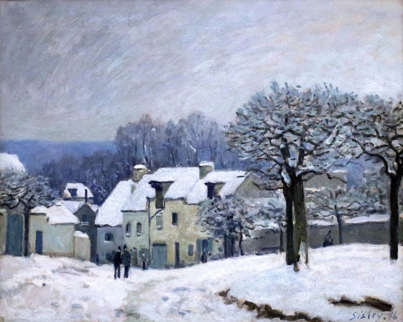 Plac Chenilu w Marly, efekt śniegu - Alfred Sisley