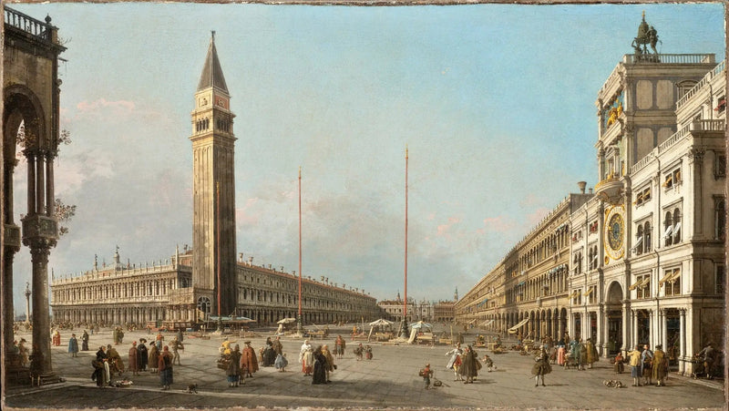 Plac św. Marka na południe i zachód - Canaletto