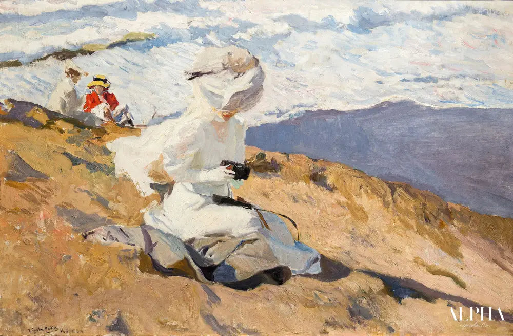 La plage à Biarritz - Sorolla - Reproductions de tableaux et peintures haut de gamme