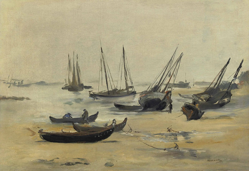 Plaża przy niskiej wodzie - Édouard Manet