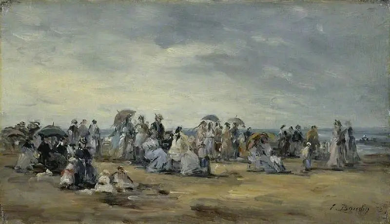 Plaża w Trouville - Eugène Boudin
